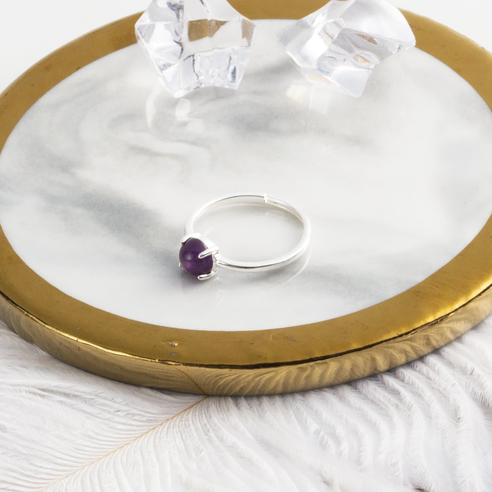 Amethyst Adjustable Ring