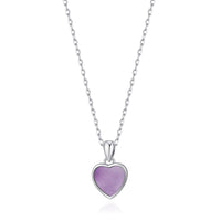 Amethyst Gemstone Heart Necklace