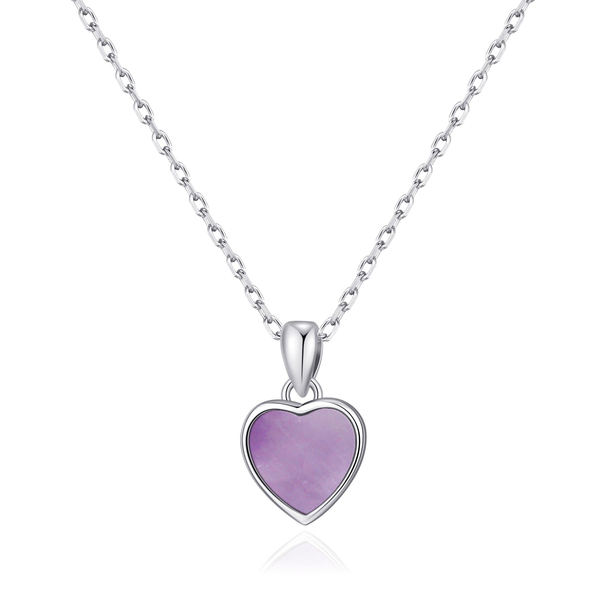 Amethyst Gemstone Heart Necklace