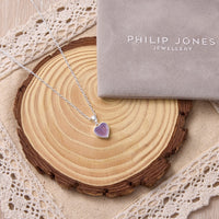 Amethyst Gemstone Heart Necklace