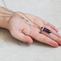 Amethyst Genuine Gemstone Necklace