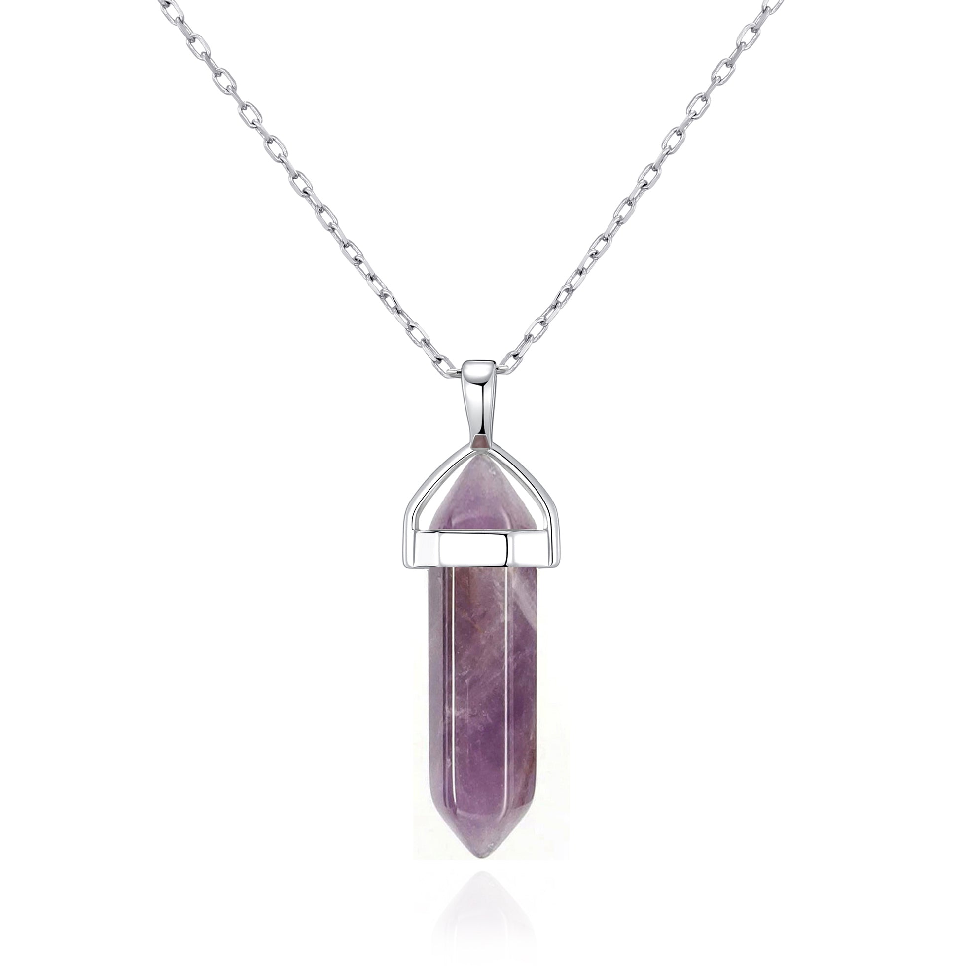 Amethyst Genuine Gemstone Necklace