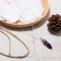 Amethyst Genuine Gemstone Necklace
