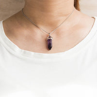 Amethyst Genuine Gemstone Necklace