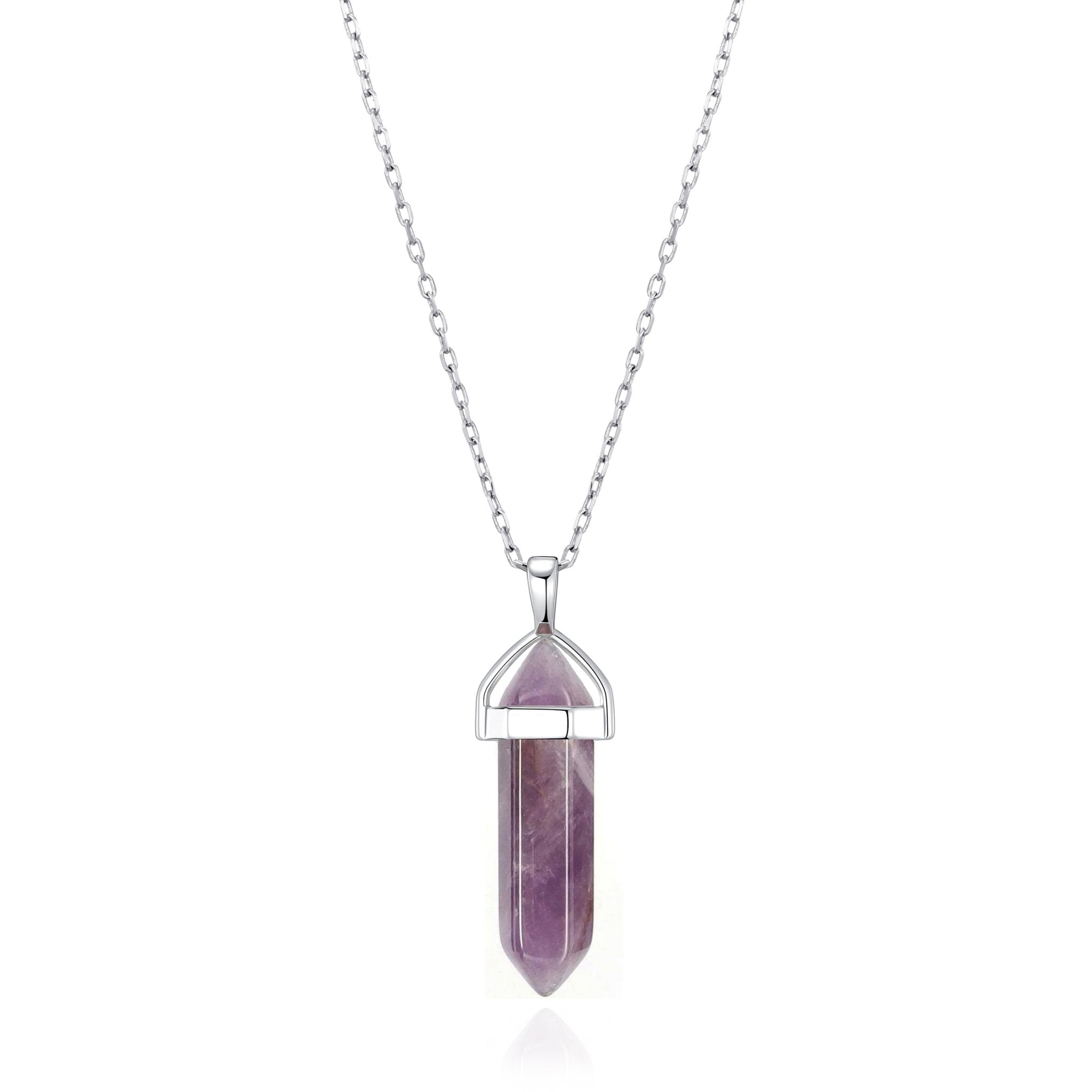 Amethyst Genuine Gemstone Necklace
