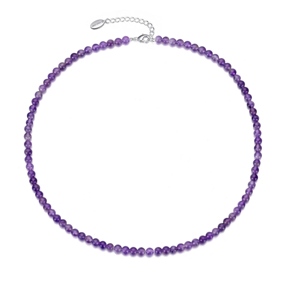 Amethyst Mini Beaded Gemstone Necklace