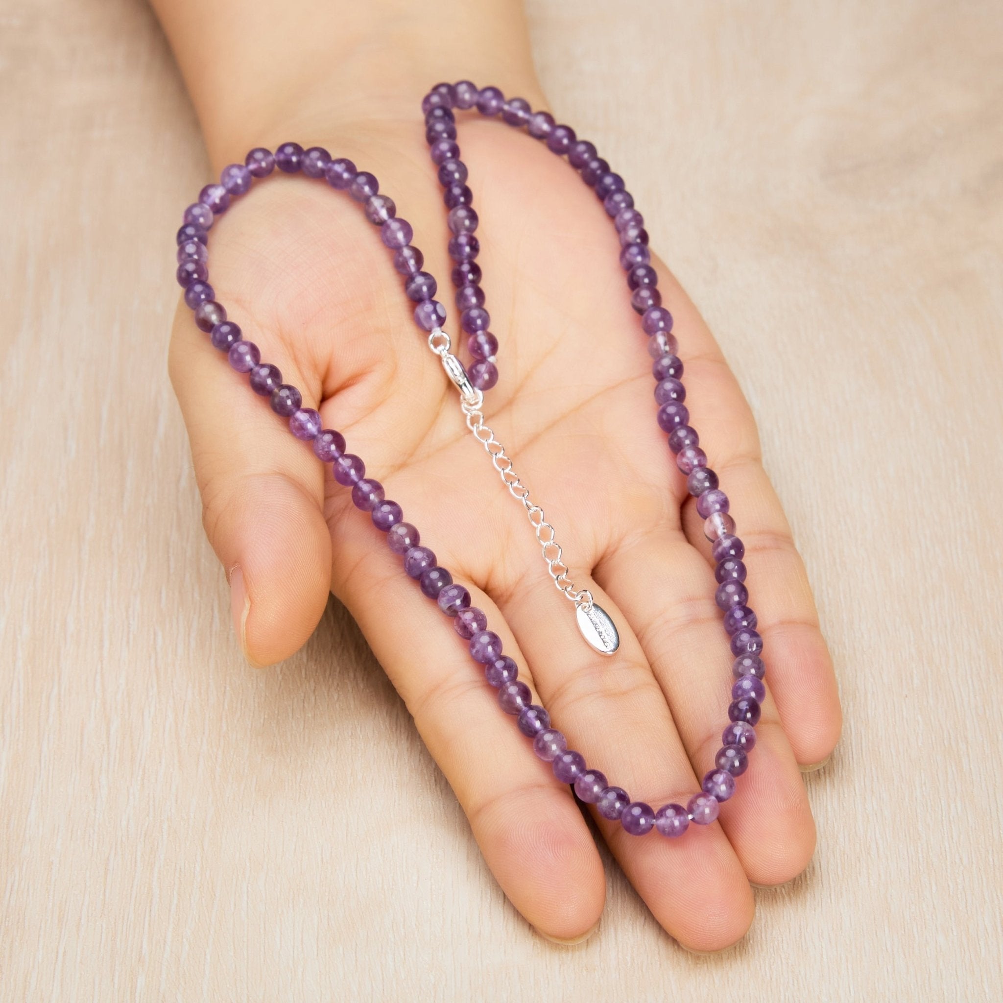 Amethyst Mini Beaded Gemstone Necklace
