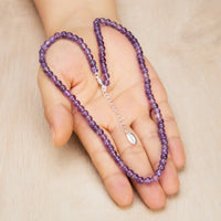 Amethyst Mini Beaded Gemstone Necklace