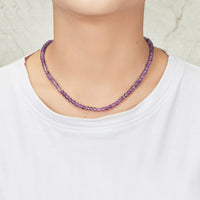 Amethyst Mini Beaded Gemstone Necklace