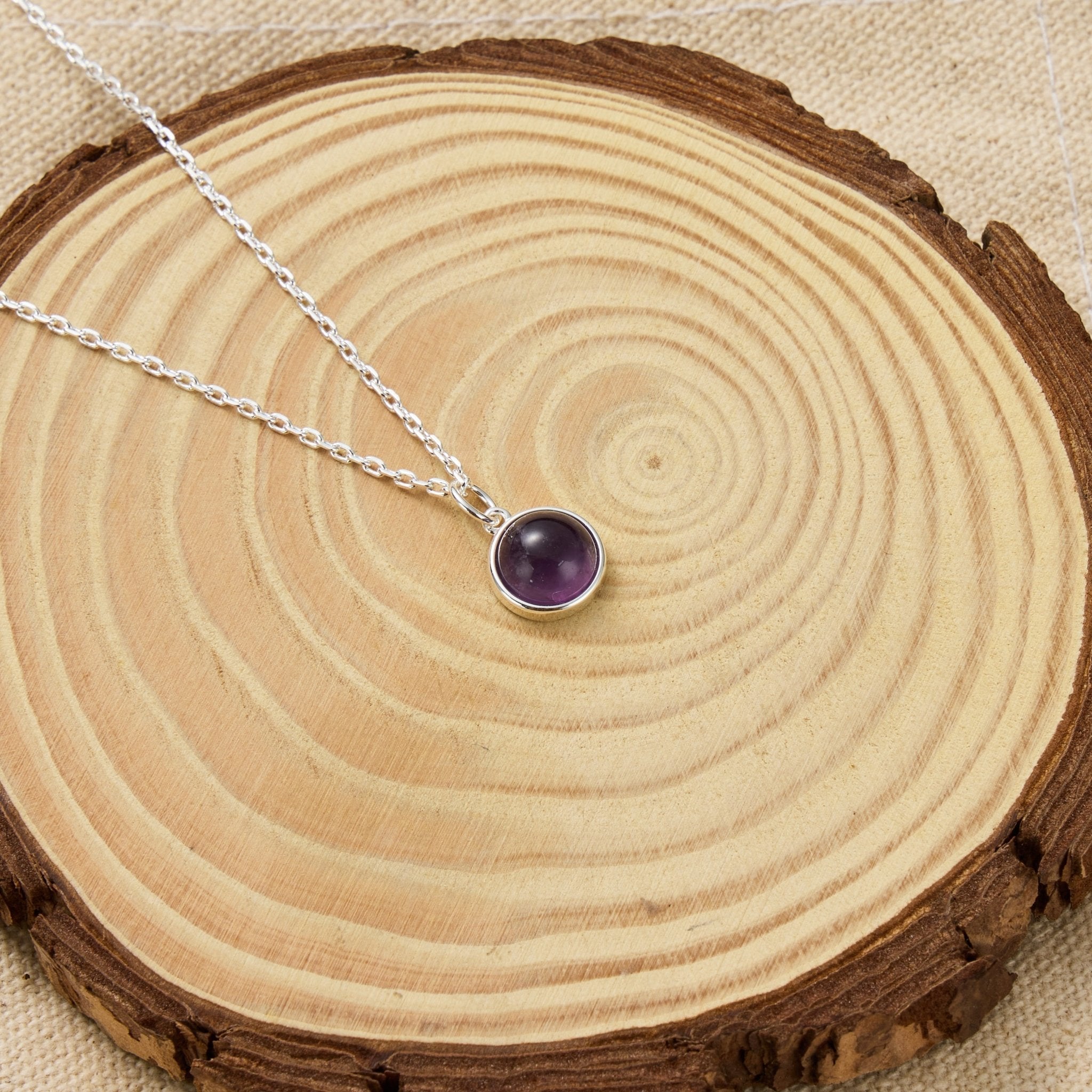 Amethyst Necklace with Quote Card
