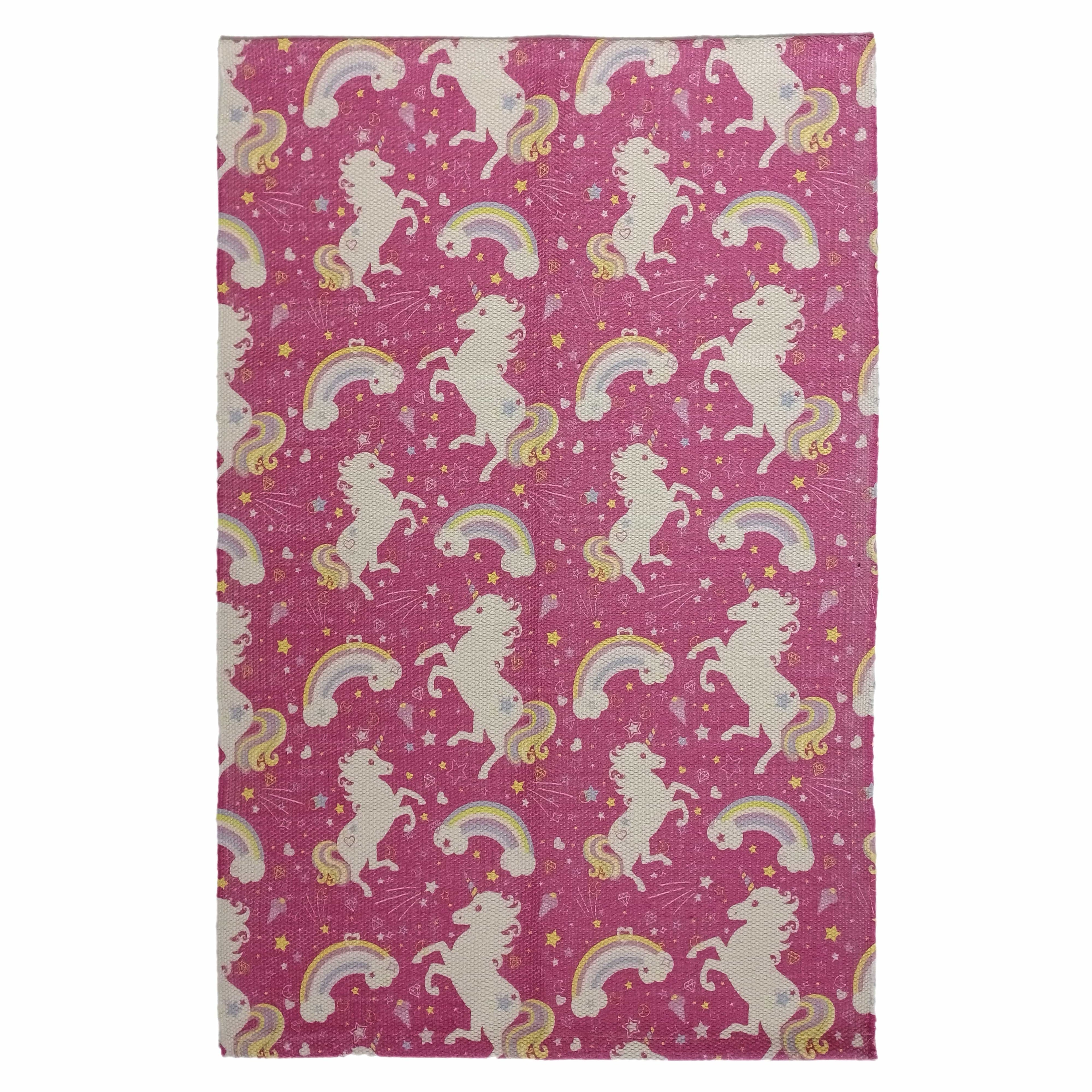 Animal Printed Rug Unicorn Modern Non-Slip Soft Durable Floor Rug for Living Room Bedroom Hallway & Office by OLIVIA ROCCO