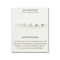 April Birthstone Bracelet Created with Diamond Zircondia® Crystals