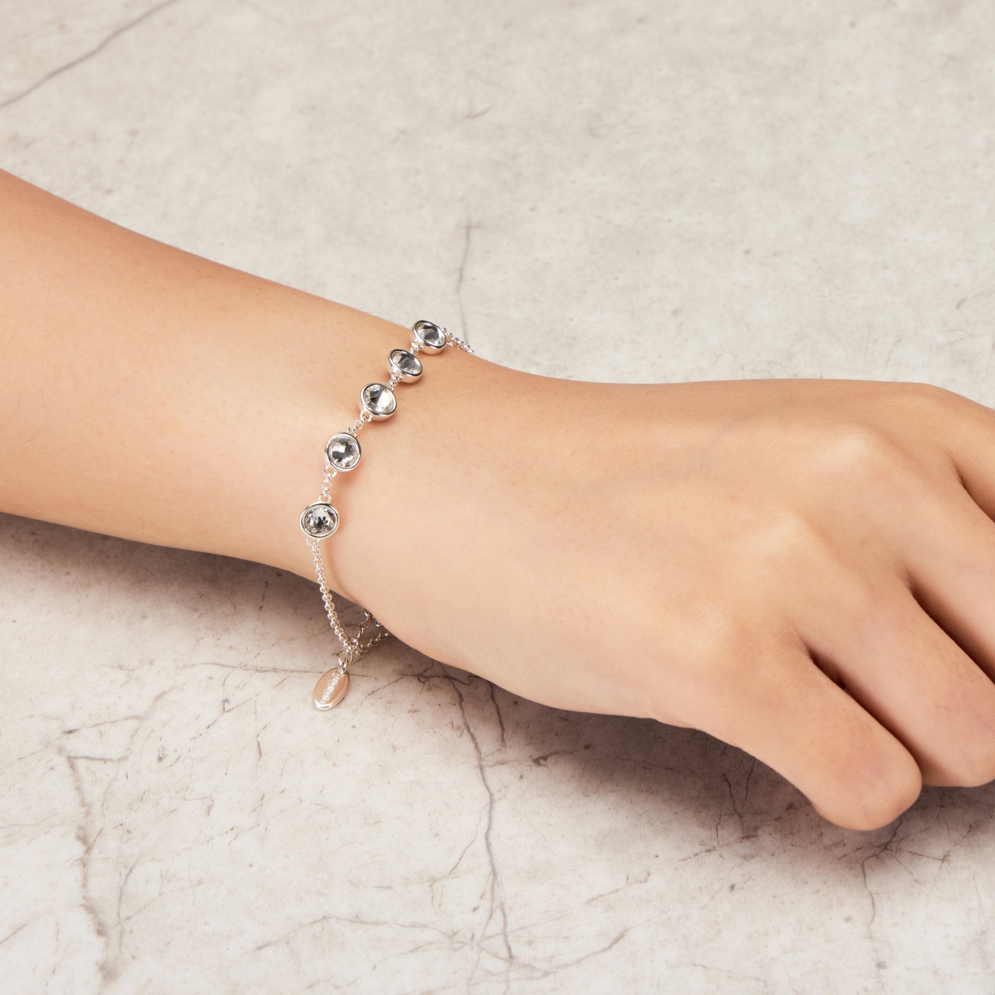 April Birthstone Bracelet Created with Diamond Zircondia® Crystals