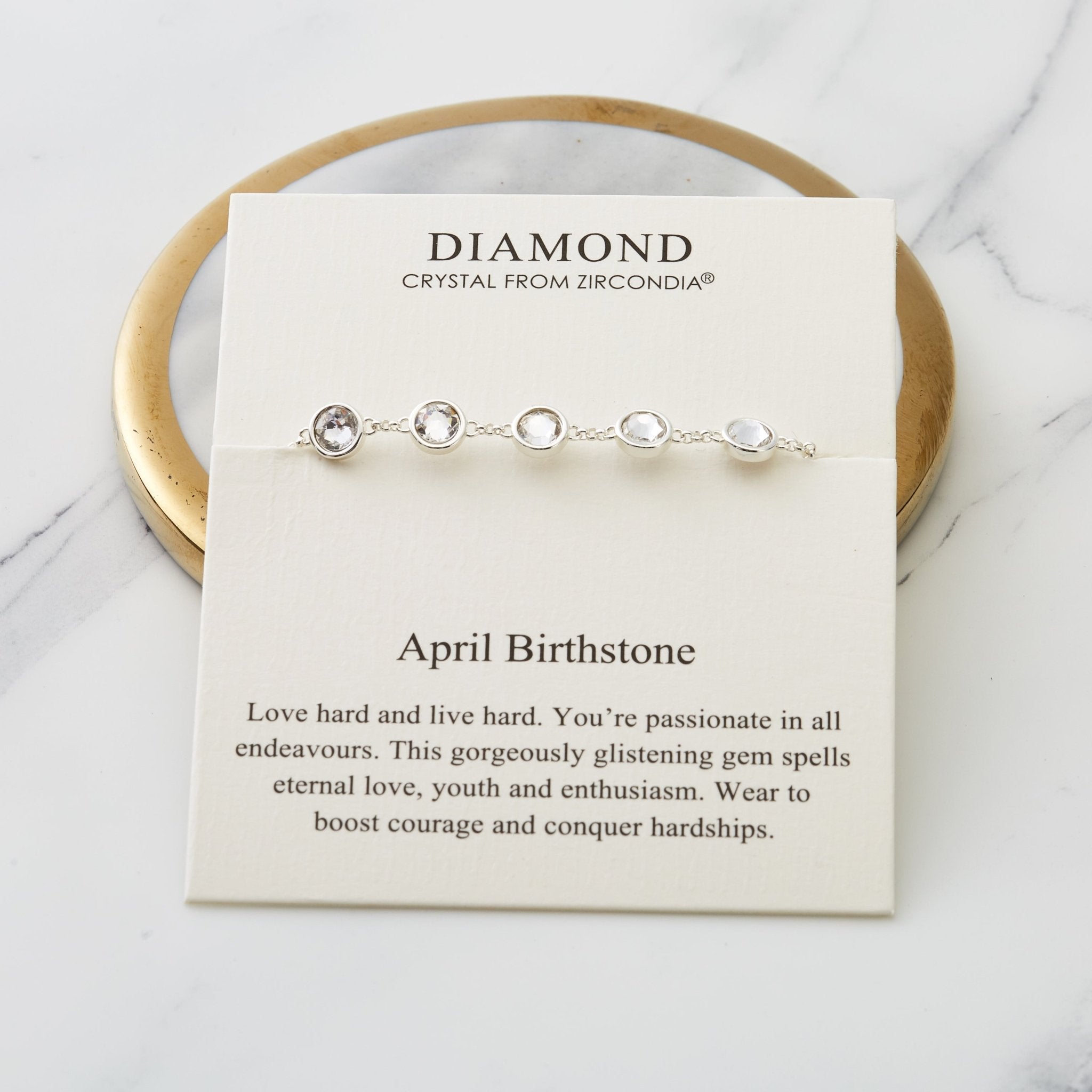 April Birthstone Bracelet Created with Diamond Zircondia® Crystals