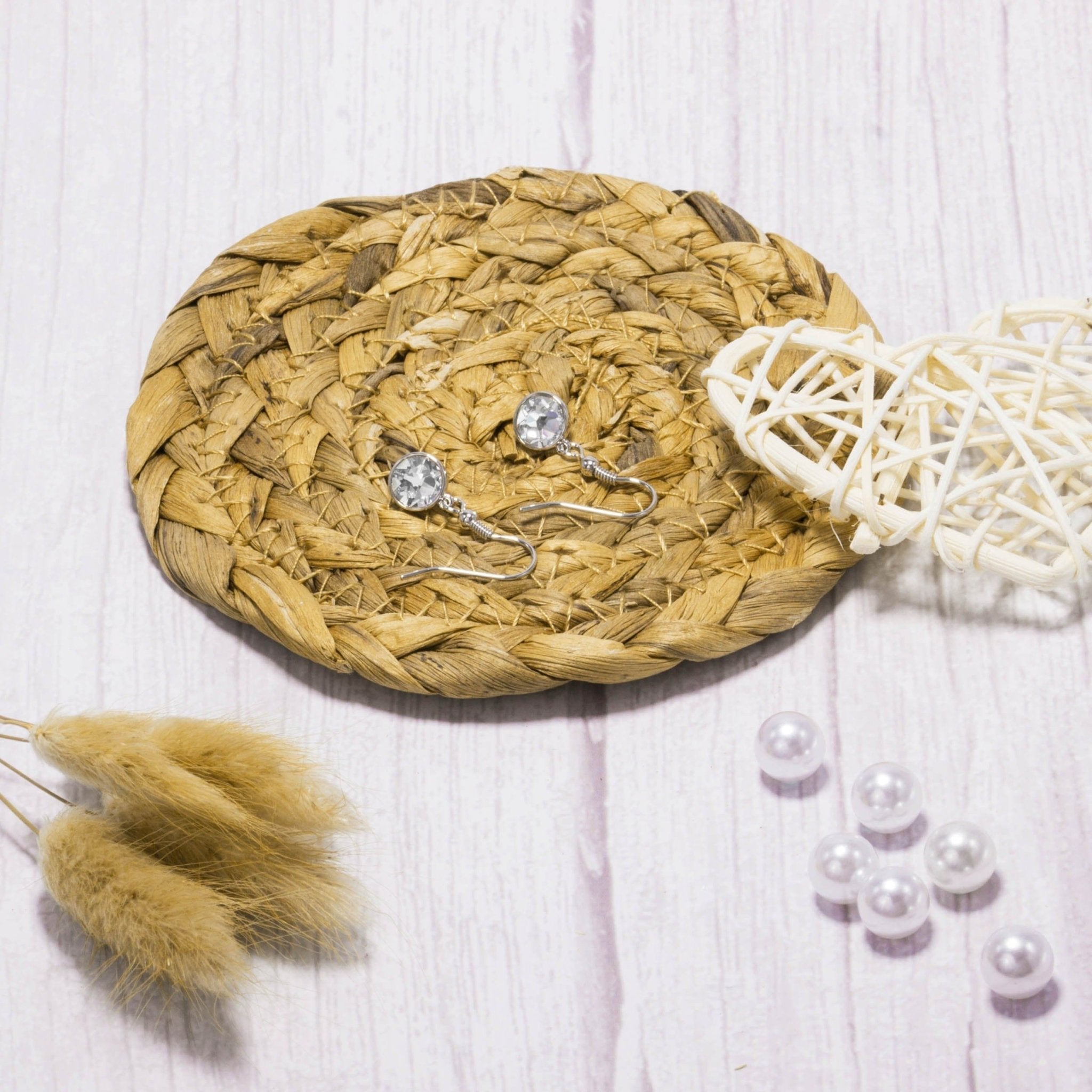 April Birthstone Drop Earrings Created with Diamond Zircondia® Crystals