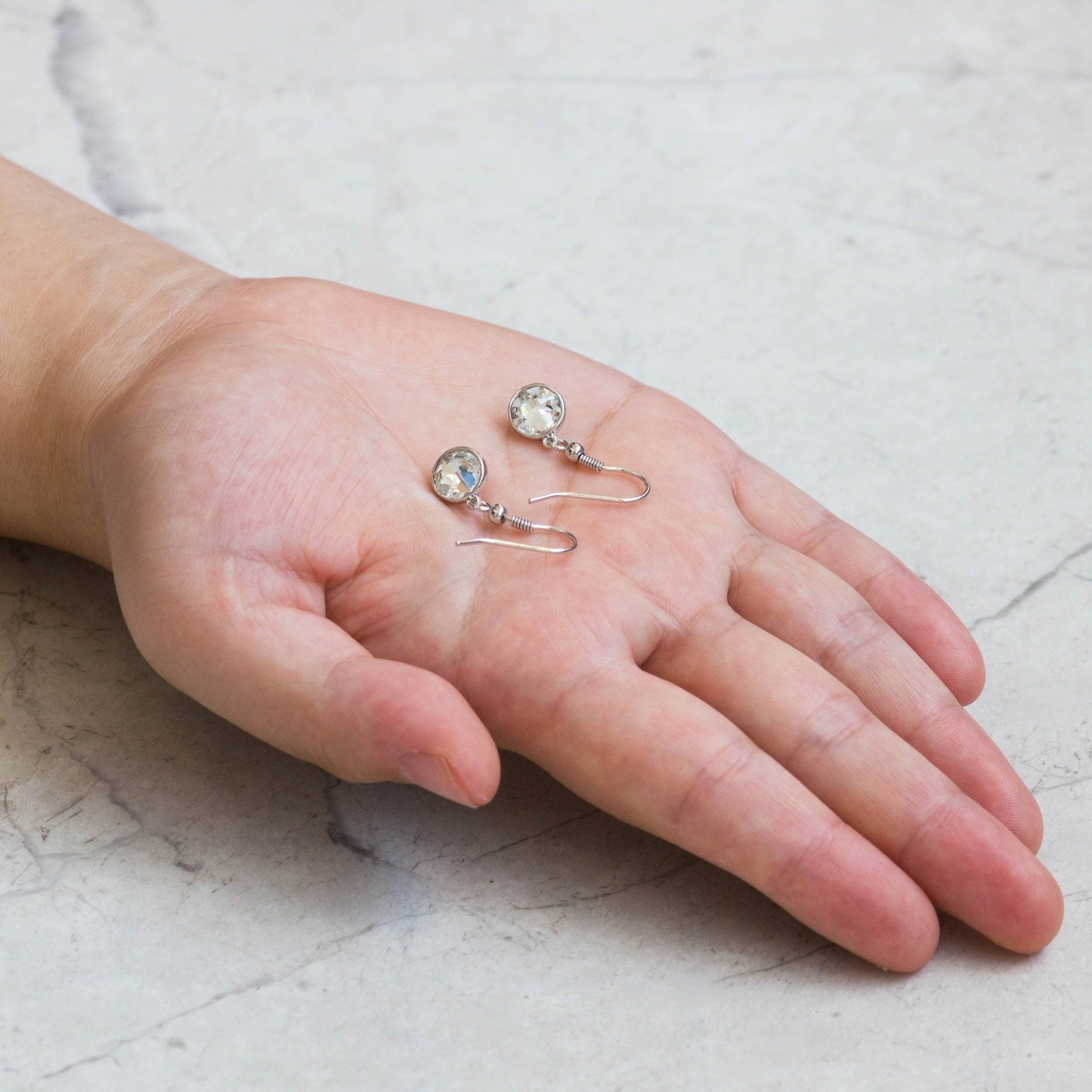 April Birthstone Drop Earrings Created with Diamond Zircondia® Crystals