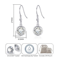 April Birthstone Drop Earrings Created with Diamond Zircondia® Crystals