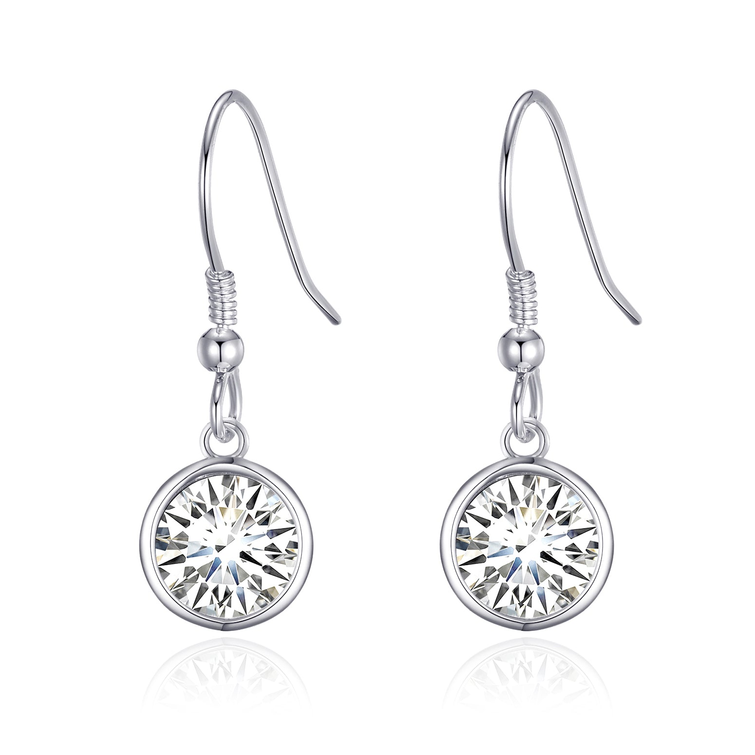 April Birthstone Drop Earrings Created with Diamond Zircondia® Crystals