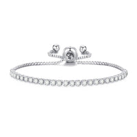 April Birthstone Friendship Bracelet with Diamond Zircondia® Crystals