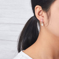 April Birthstone Hoop Earrings Created with Diamond Zircondia® Crystals