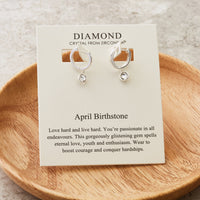 April Birthstone Hoop Earrings Created with Diamond Zircondia® Crystals
