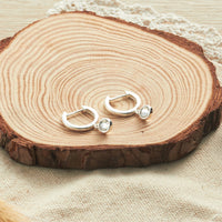 April Birthstone Hoop Earrings Created with Diamond Zircondia® Crystals