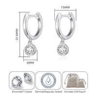 April Birthstone Hoop Earrings Created with Diamond Zircondia® Crystals
