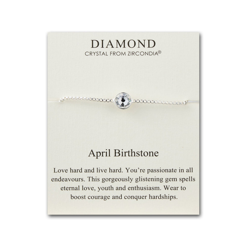 April (Diamond) Birthstone Bracelet Created with Zircondia® Crystals