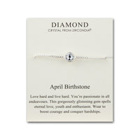 April (Diamond) Birthstone Bracelet Created with Zircondia® Crystals