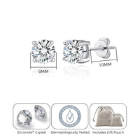 April (Diamond) Birthstone Earrings Created with Zircondia® Crystals