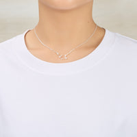 Aquarius Star Sign Zodiac Constellation Necklace with Zircondia® Crystals