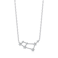 Aries Star Sign Zodiac Constellation Necklace with Zircondia® Crystals