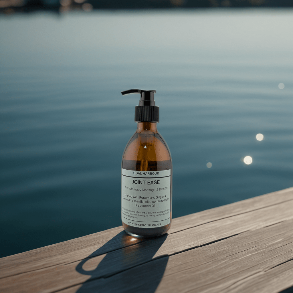 Aromatherapy Massage and Bath Oil - Joint Ease with Rosemary, Ginger & Geranium Essential Oils