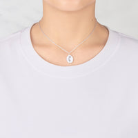 August Birth Flower Poppy Necklace with Card