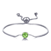 August (Peridot) Birthstone Bracelet Created with Zircondia® Crystals
