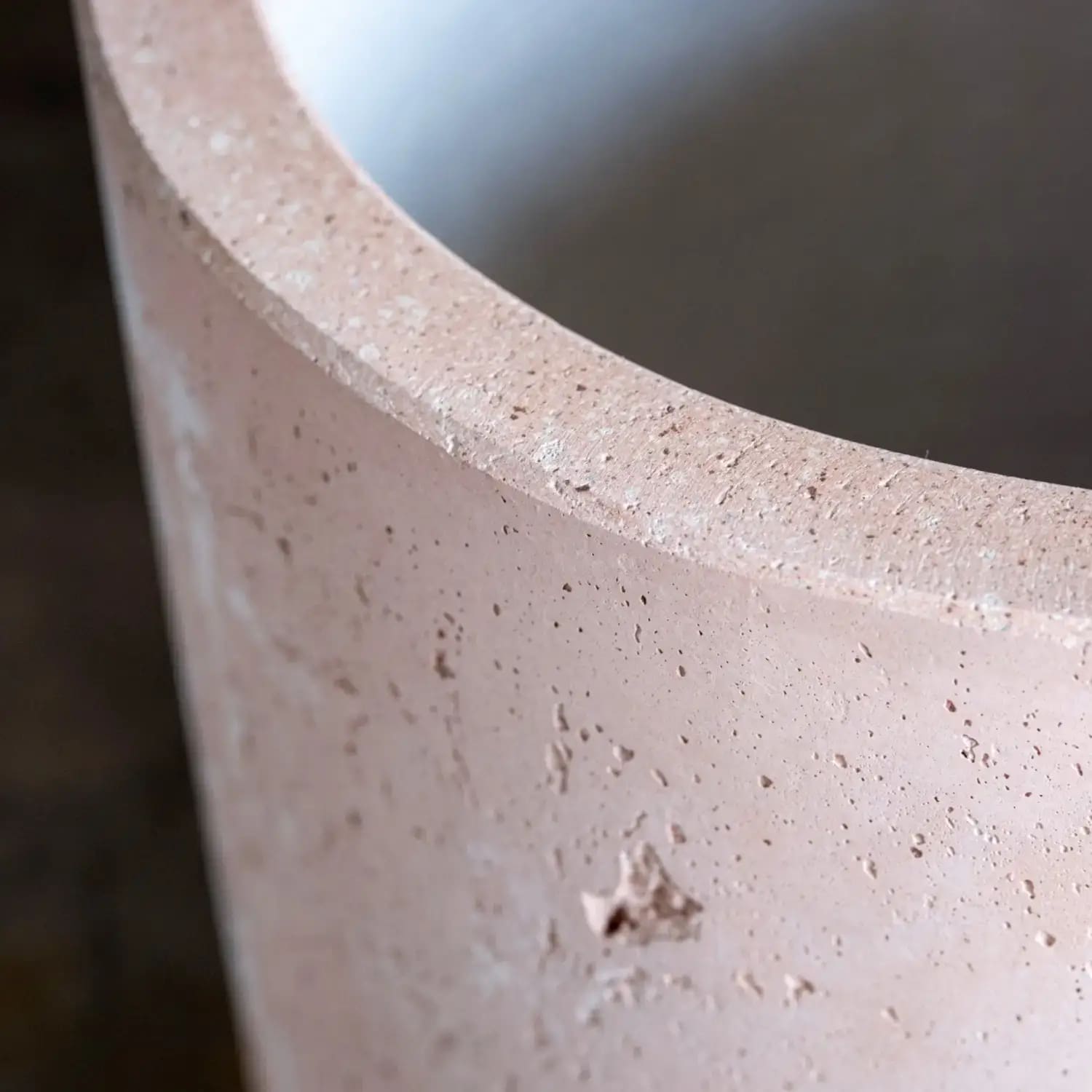 Aurella | Blushstone – 70cm X Large Concrete Cylinder Planter – 199L Round Plant Pot