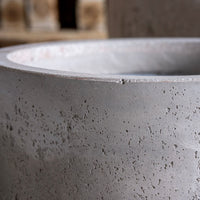 Aurella | Truffle – 40cm Large Concrete Cylinder Planter – 34L Round Plant Pot