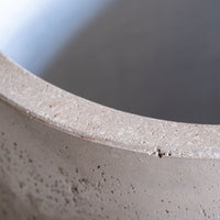 Aurella | Truffle – 40cm Large Concrete Cylinder Planter – 34L Round Plant Pot
