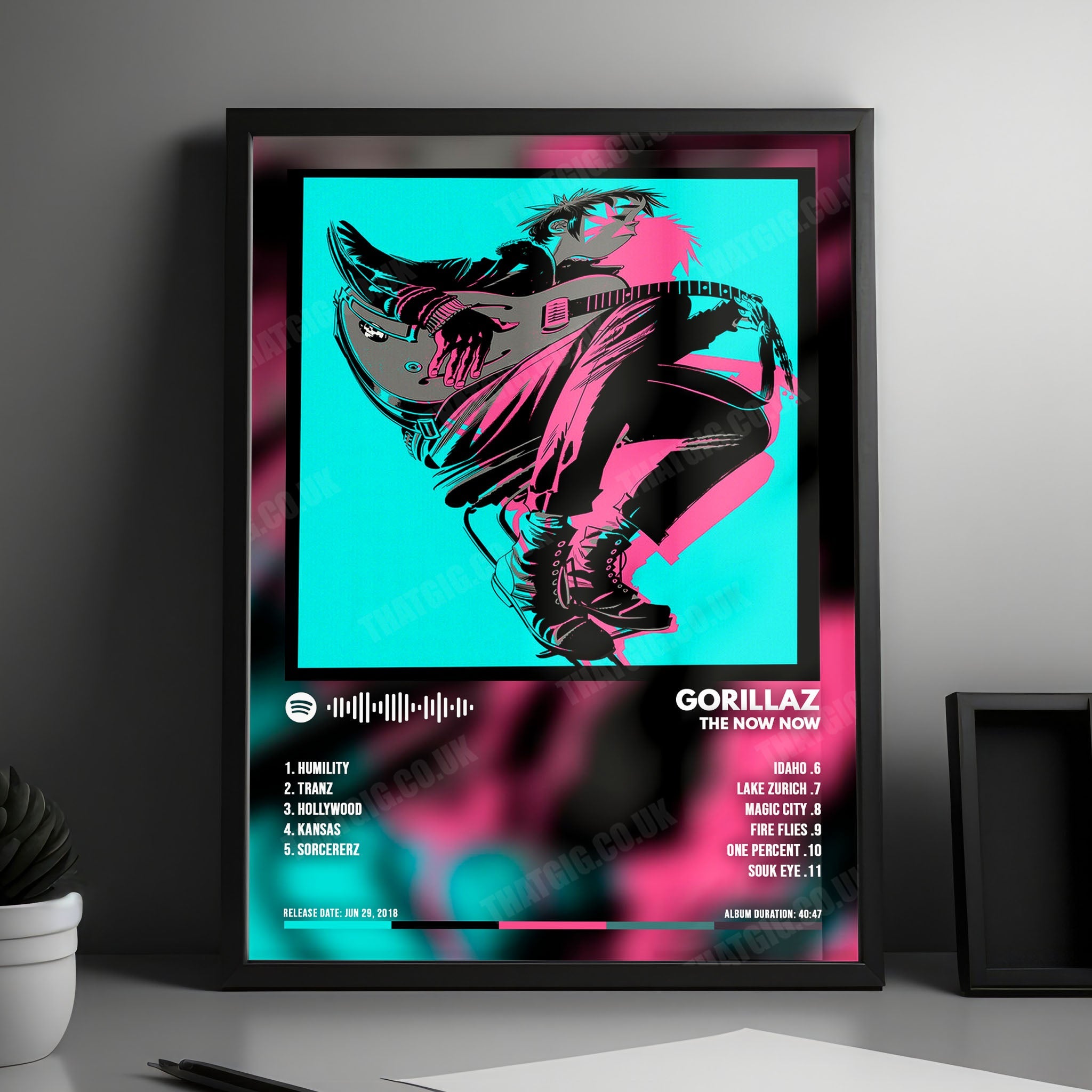 Gorillaz "The Now Now" Album Cover Poster - with Complete Tracklist