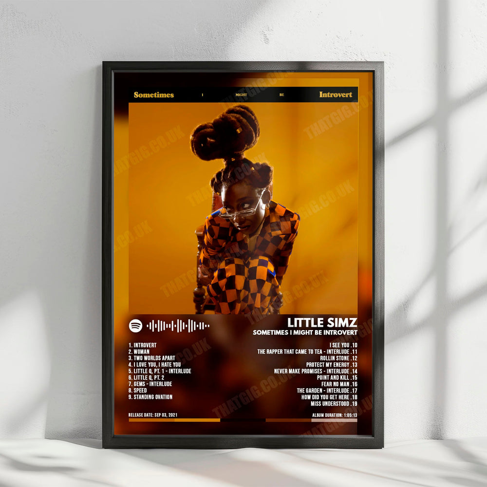 Little Simz "Sometimes I Might Be Introvert" Album Cover Poster - with Complete Tracklist