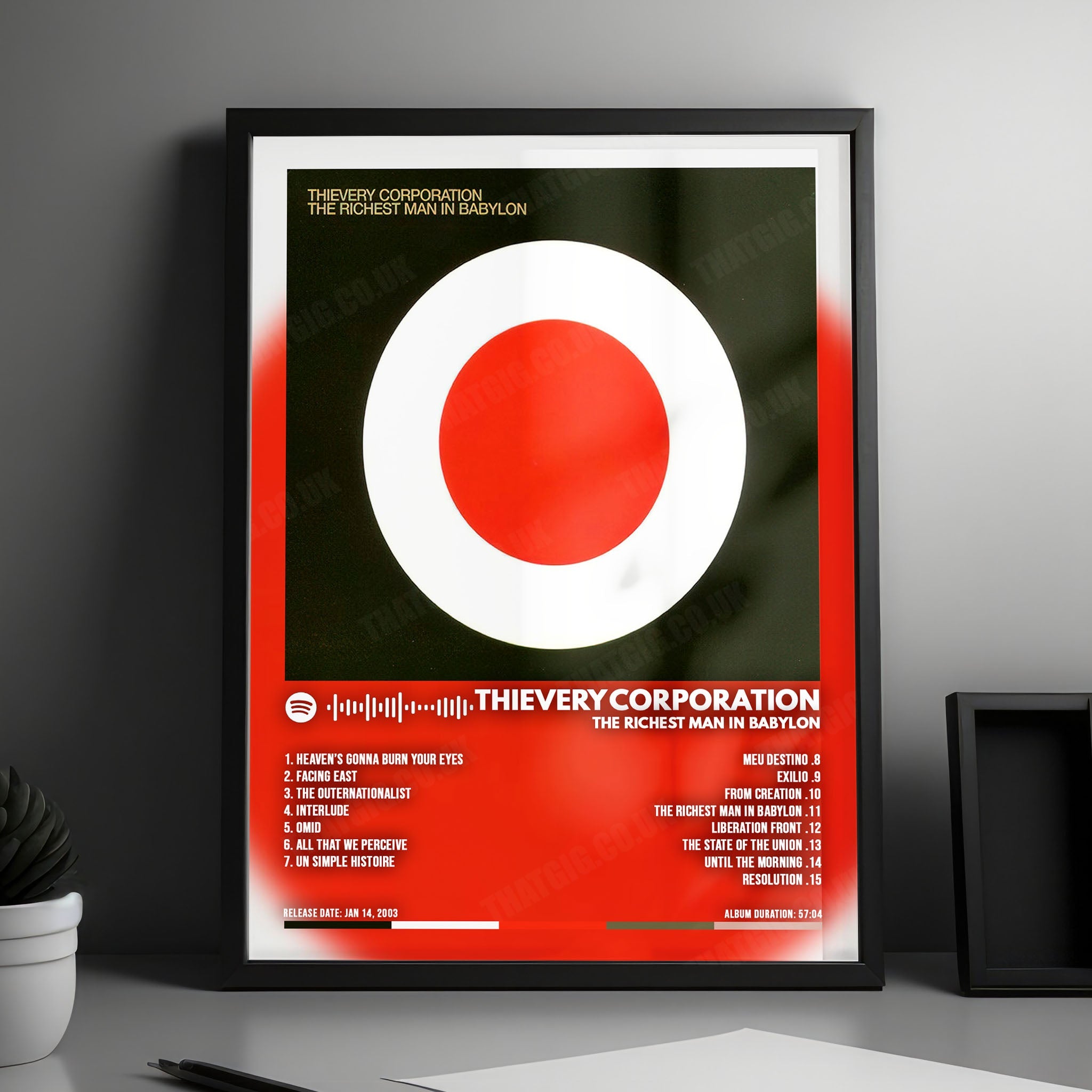 Thievery Corporation "The Richest Man in Babylon" Album Cover Poster - with Complete Tracklist