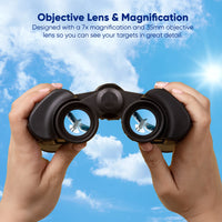 PRAKTICA Falcon 7x35mm Wide Angle Porro Prism Field Binoculars - Black