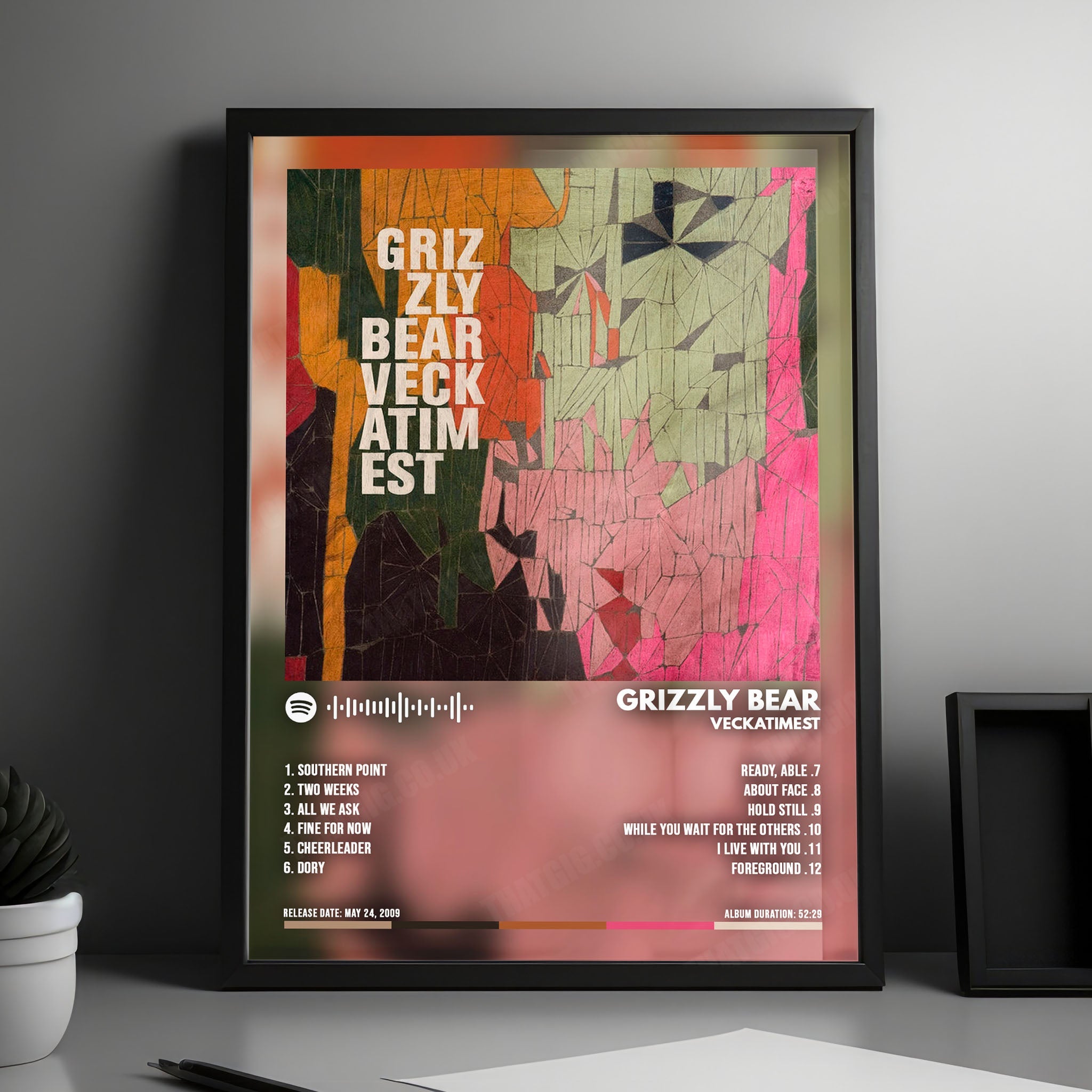 Grizzly Bear "Veckatimest" Album Cover Poster - with Complete Tracklist