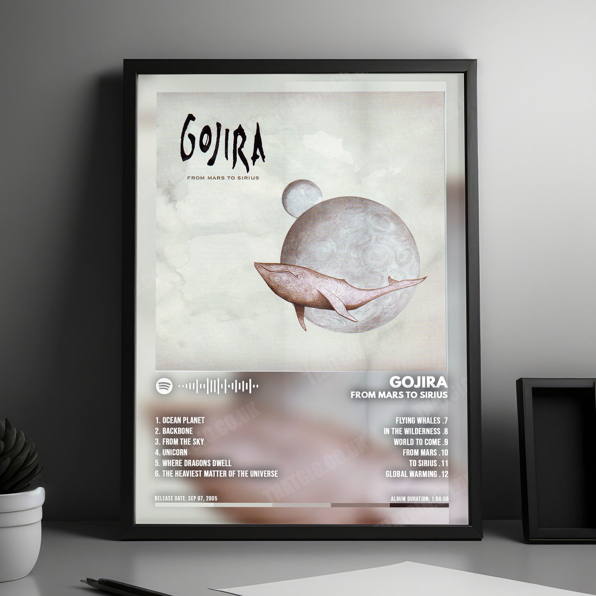 Gojira "From Mars To Sirius" Album Cover Poster - with Complete Tracklist