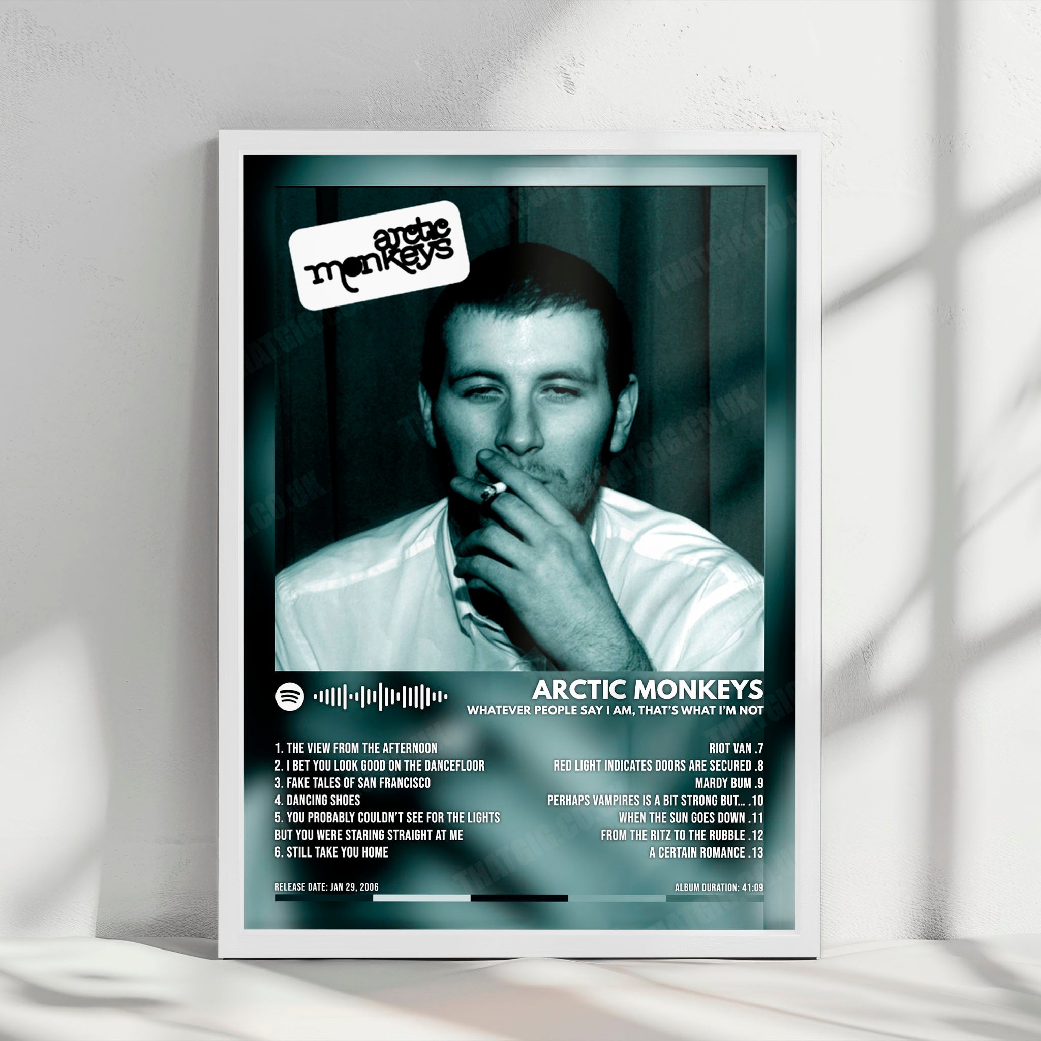 Arctic Monkeys "Whatever People Say I Am, That's What I'm Not" Album Cover Poster - with Complete Tracklist