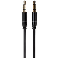 Maplin 3.5mm Aux Stereo 4 Pole Jack Plug to 3.5mm 4 Pole Jack Plug Cable - Black, 3m