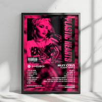 Miley Cyrus "Plastic Hearts" Album Cover Poster - with Complete Tracklist