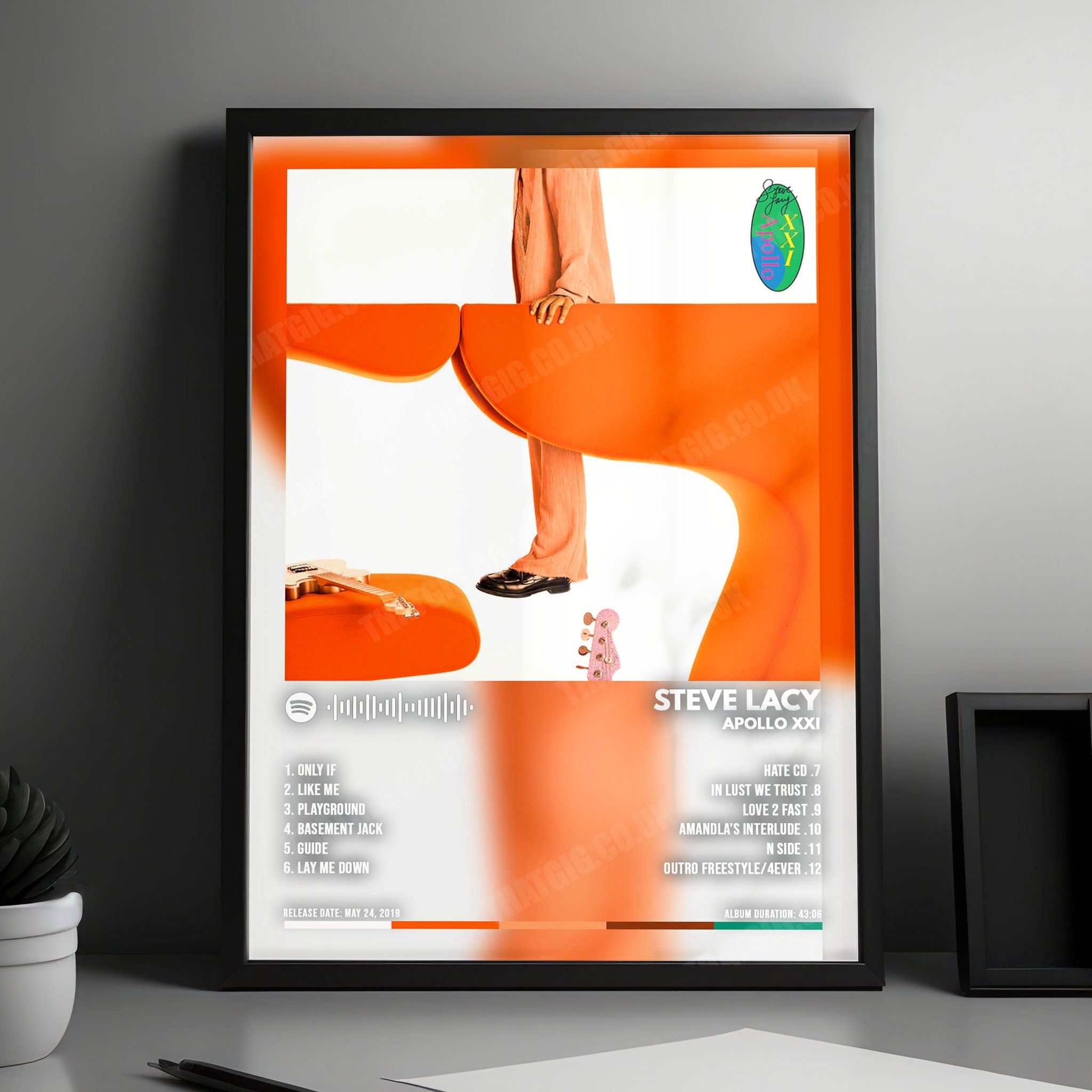 Steve Lacy "Apollo XXI" Album Cover Poster - with Complete Tracklist