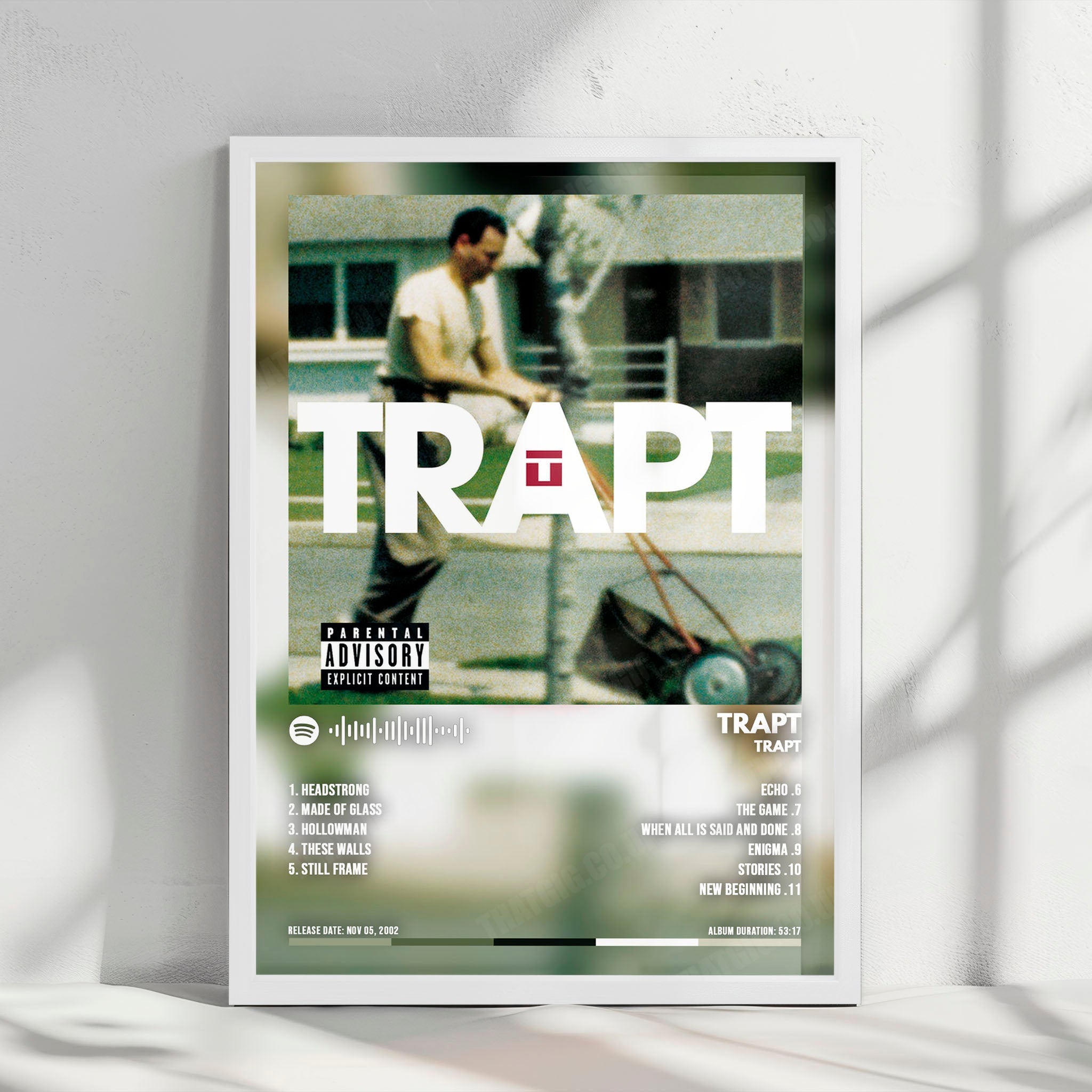 Trapt "Trapt" Album Cover Poster - with Complete Tracklist