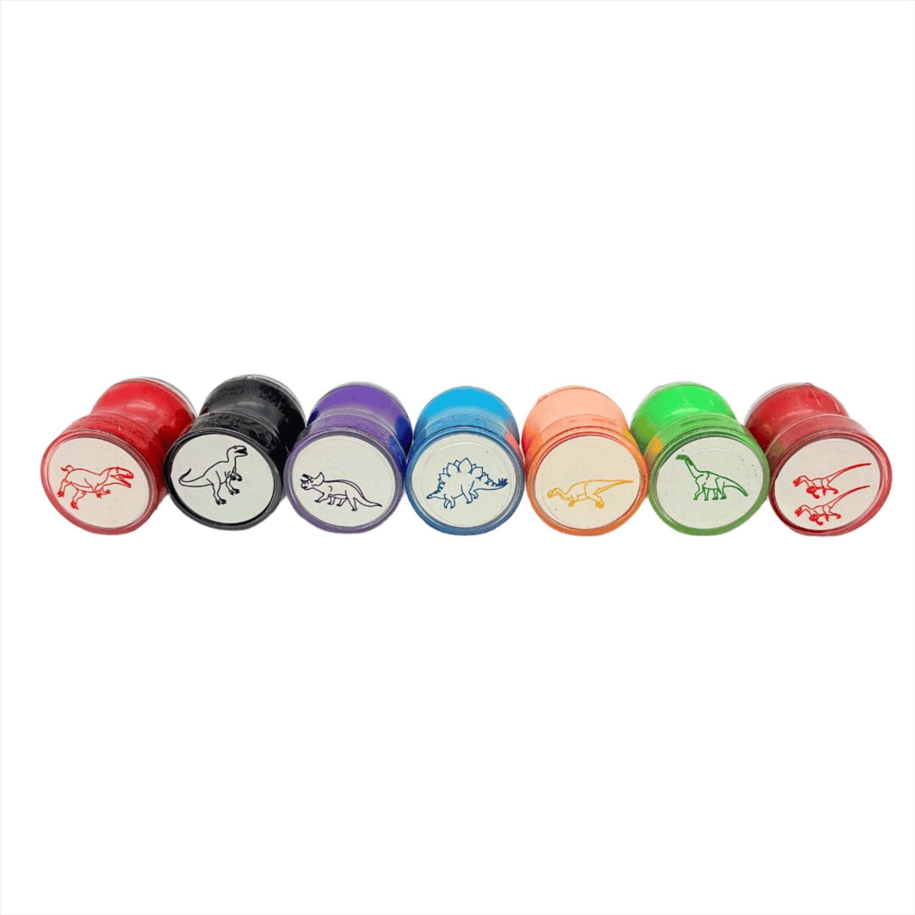 Double Sided Self Inking Dinosaur Stamper with Roller (single)